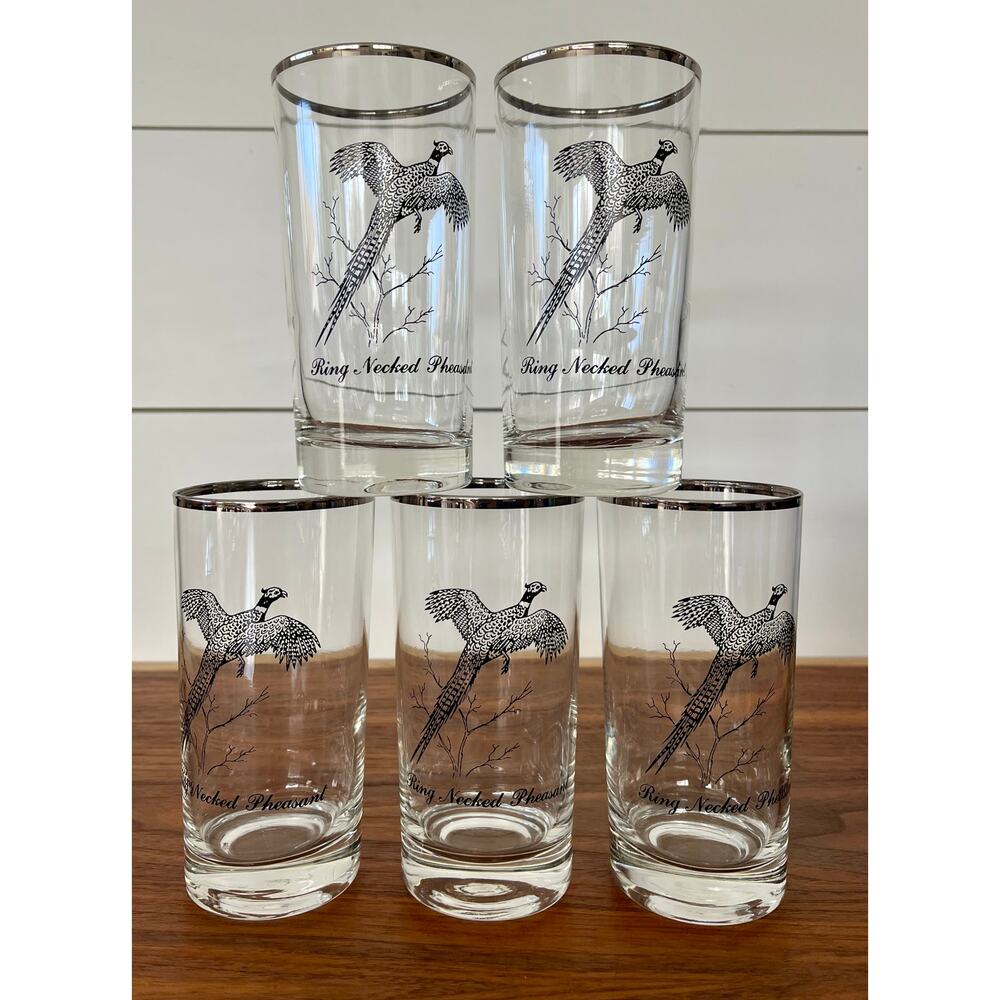 12 Oz Flat Tumbler Sportsman by Federal Glass Set of 5 Replacement 1979